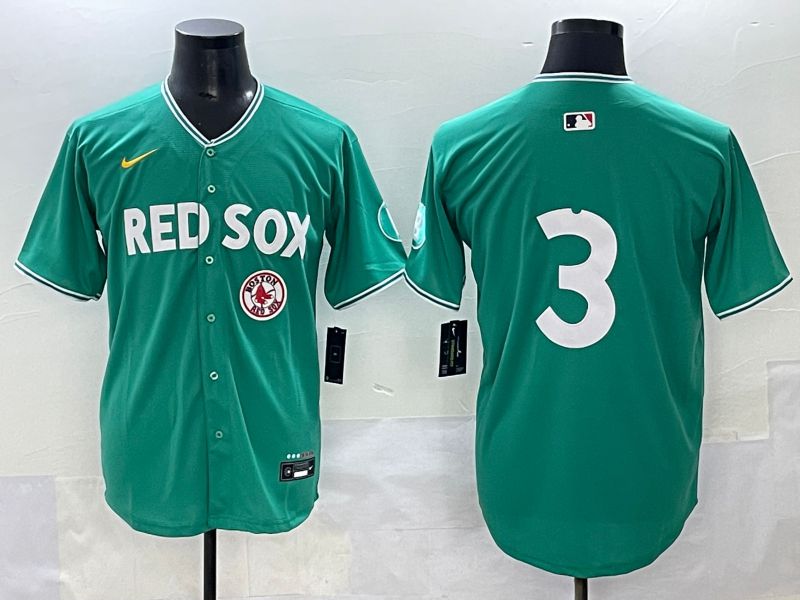 Men 2025 Boston Red Sox #3 No Name Green Joint Name Nike MLB Jersey style 10->boston red sox->MLB Jersey